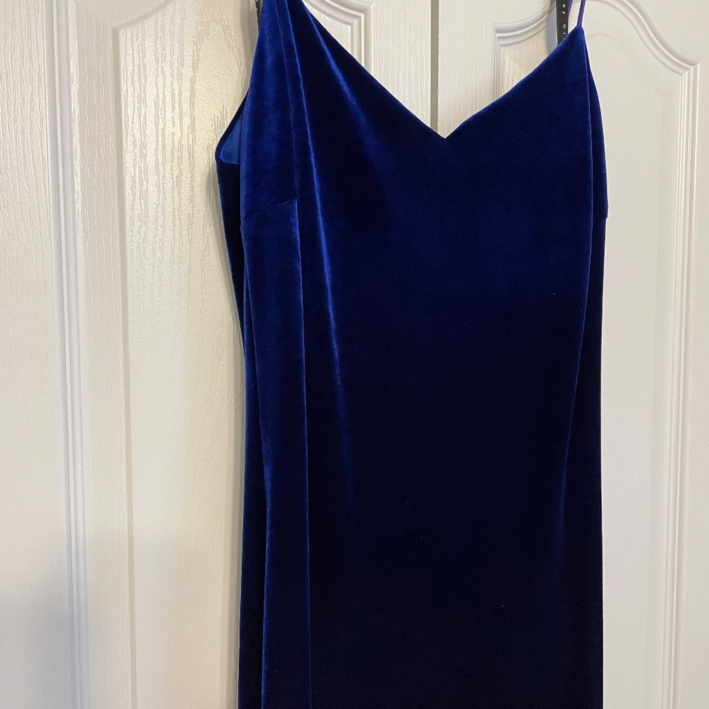 Dark Blue Velvet Gown